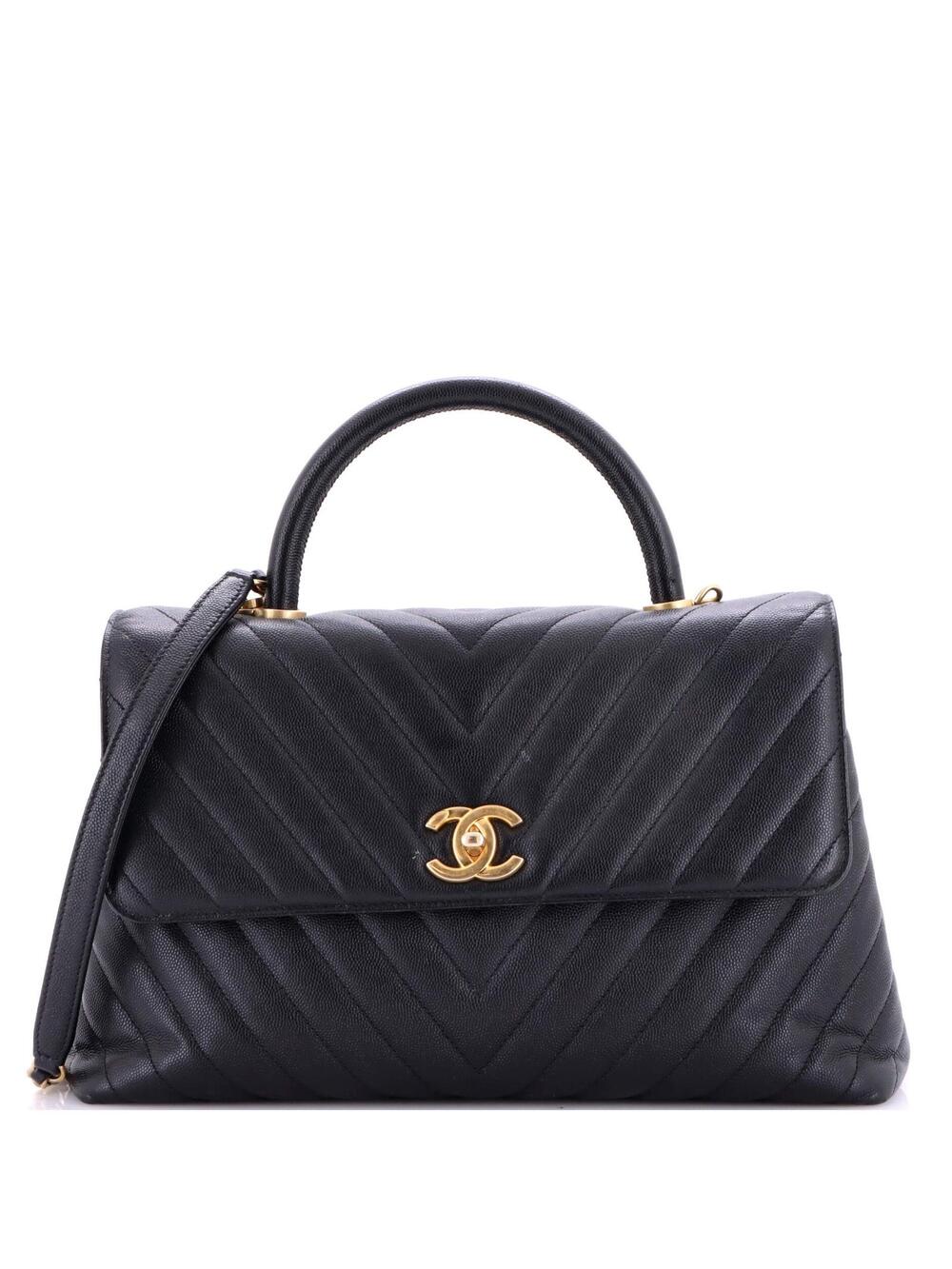 Chanel Coco Top Handle Bag Chevron #336753C53B